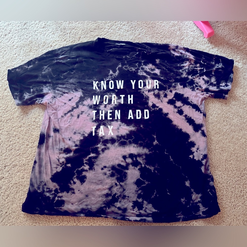 Oversized reverse tie dye tee